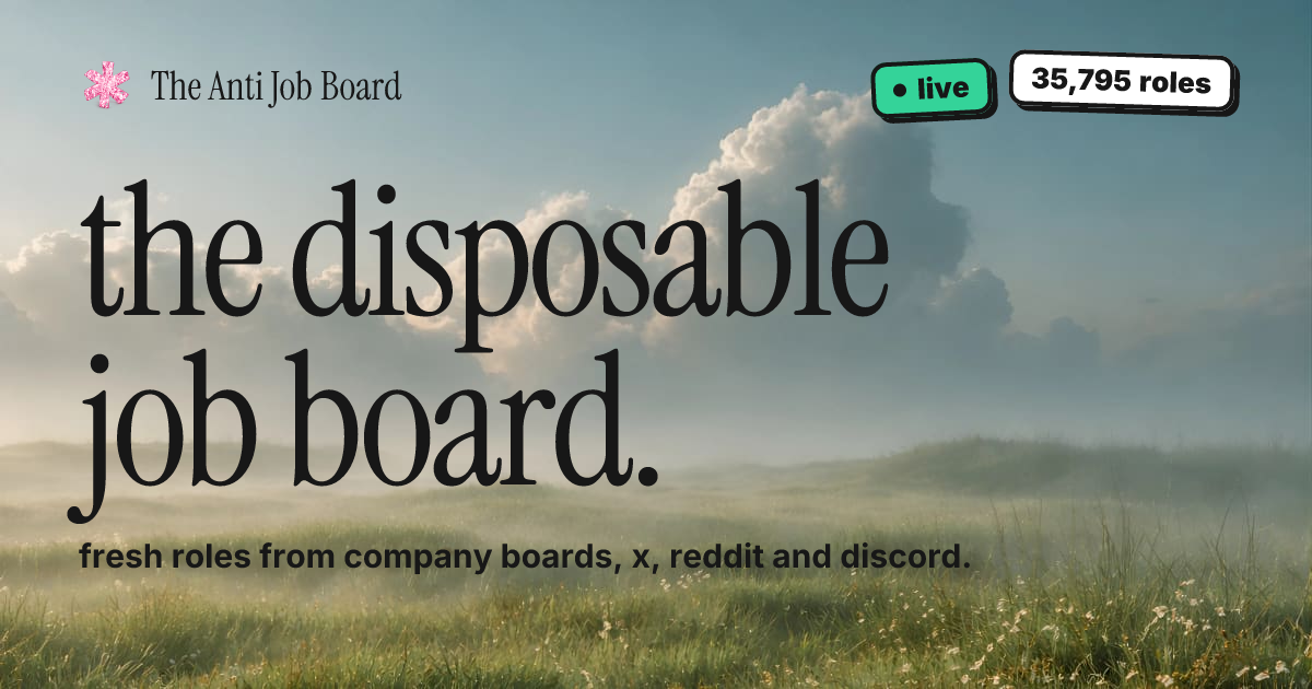 Startup Jobs Hiring Now | The Anti Job Board